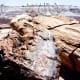 People looking down upon the Petrified Forest National Park