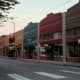 Looking down Pioneer Way in downtown Oak Harbor early morning