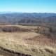 Ascending the backside of Max Patch. The trails far below show how far we had come.