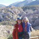 A friend and me (right) before starting down the trail. The mountains in the background are 8,000 ft. high.