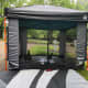 A shot from another campgrounds showing our four Savannah cats enjoying the screen room.
