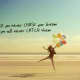 Motivational Poster girl on beach with balloons - If you never chase your dreams, you will never catch them.