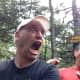 Practicing our 'there's a bear' faces on the summit