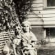 My mother with family dog Jiggs