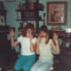 This is Sarah with her friend Heather. Evidently they are enjoying making music together at Heather's home. Heather's mother was also Sarah's teacher at this time.