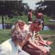 Twice a year, near the children's birthdays and during the Christmas season, the children's birth father's parents visited with them. This visit took place in a park in Cerritos, California. We encouraged maintaining contact with their grandparents.