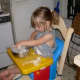 Young "Flour Child" at work in the kitchen