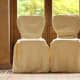 Bag-style chair covers are easy to use and fit most chairs. 