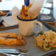 Well-presented evening meal.