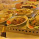 Hot dishes were kept warm.