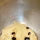 The dough and the raisins are well-combined and ready to be transferred. 