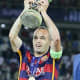 During his time with Barcelona, Andres Iniesta won 9 league titles and famously scored the winning goal for Spain in the 2010 World Cup.
