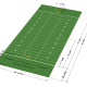 A CFL football field.is 110 by 65 yards. Notice how the field goal is at the front of the end zone.