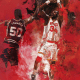 Hakeem Olajuwon's fade-away shot fan art.