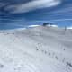 The beautiful ski slope that was used during the alpine skiing event.