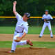 Step 5: Get a nice push off the mound letting the ball, arm and body come off the mound toward home...&quot;follow the pitch&quot;.
