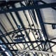 Inside of the roof of the John Deere Pavilion