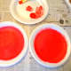 Paint coffee filters red and let dry.