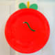 This is our finished paper plate apple.