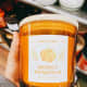 A honey pumpkin scented candle