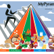 Since 2005, the USDA has employed this illustration for its MyPyramid campaign.