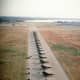 22 F117 Nighthawk Stealth fighters lined up and ready for deployment in the first Gulf War over 42 were sent to Saudi Arabia.
