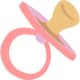 Baby pacifier soother, pink