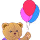 Balloon birthday bear