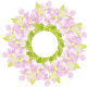 Purple flower wreath free flower clip art (small)