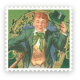 Free vintage St. Patrick's Day clip art -- leprechaun with green top hat