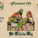 Vintage children: Irish kids kissing while Lady Liberty watches "Erin go Bragh"