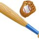 Free baseball bat clip art: Bat, baseball glove and ball