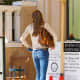 Nice rear shot of sexy Elizabeth Hurley in tight jeans and towering high heels