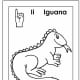 Sign Language Alphabet Free Coloring Pages - Apple to Ice - Letter I for Iguana