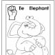 Sign Language Alphabet Free Coloring Pages - Apple to Ice - Letter E