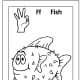 Sign Language Alphabet Free Coloring Pages - Apple to Ice - Letter F