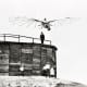 Lichterfelde 1895 the end of one of Lilienthal's gliding flight.