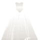 Free Quinceaera dress and shoes clip art