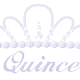 Feliz Quinceaera tiara clip art with purple text