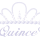 Mis Quince Aos tiara clip art with purple text