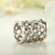 beautiful and intricate antique silver scarf ring