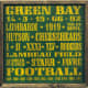 Hand Made Football Fan gift idea - Green Bay Packer wood poster painting in fun green and gold