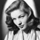 Lauren Bacall's signature medium length hair style, Hollywood glamour of yesteryears.