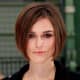 Keira Knightley is wearing a precision cut bob style that is super sexy and easy to manage.  The precision cut bob hair style is hot hot hot this year - Bob Hairstyles 2013 - Bob Hair Styles 