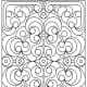 Geometric Design Coloring Pages and Stained Glass Colouring Pictures to Print - Deco Flowers