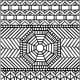 Geometric Design Coloring Pages and Stained Glass Colouring Pictures to Print - Sunset at Sea