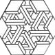 Geometric Design Coloring Pages and Stained Glass Colouring Pictures to Print - infinity blocked