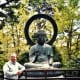 Buddha and my hubby in the Japanese Tea Garden.