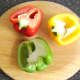 Leftover bell pepper halves to be used in stock
