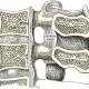 Median sagittal section of two lumbar vertebræ and their ligaments.